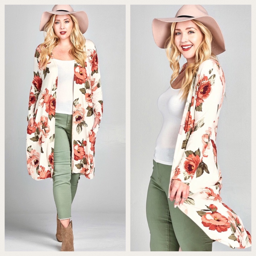 🌺PLUS floral kimono🌺